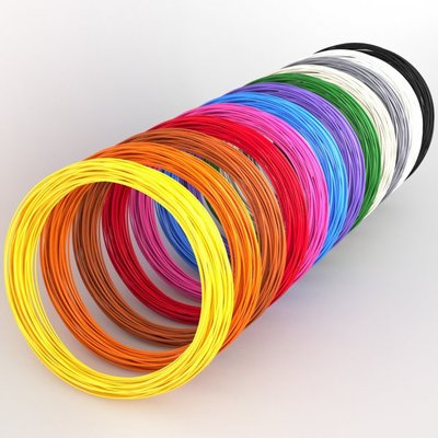 Пластик к 3D ручке. Эко 3D-пластик PLA. Набор из 20 цветов. (200 метров) ws59212 фото
