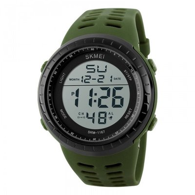 Часы наручные мужские SKMEI 1167AG ARMY GREEN, брендовые мужские часы. Цвет: зеленый ws91163 фото