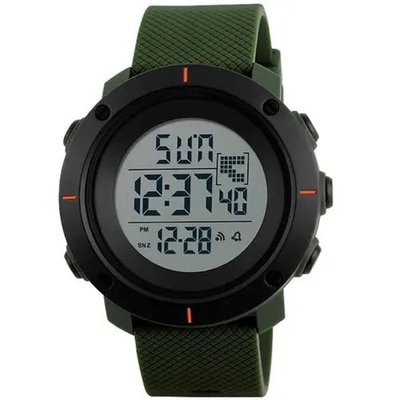 Годинник наручний чоловічий SKMEI 1213AG ARMY GREEN BIG SIZE, брендовий чоловічий годинник. Колір: зелений ws23278 фото