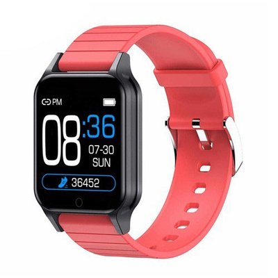 Смарт часы Smart Watch T96 стильные с защитой от влаги и пыли с измерением температура тела. Цвет: красный ws38311-1 фото